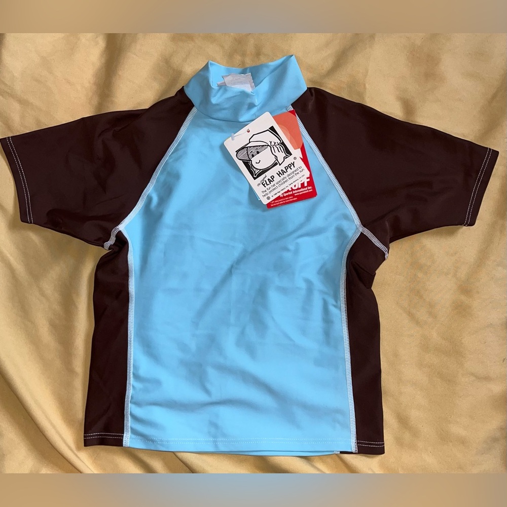Flap Happy Kids UV 50 NWT Rash Guard Short Sleeve Swim Top Size 6